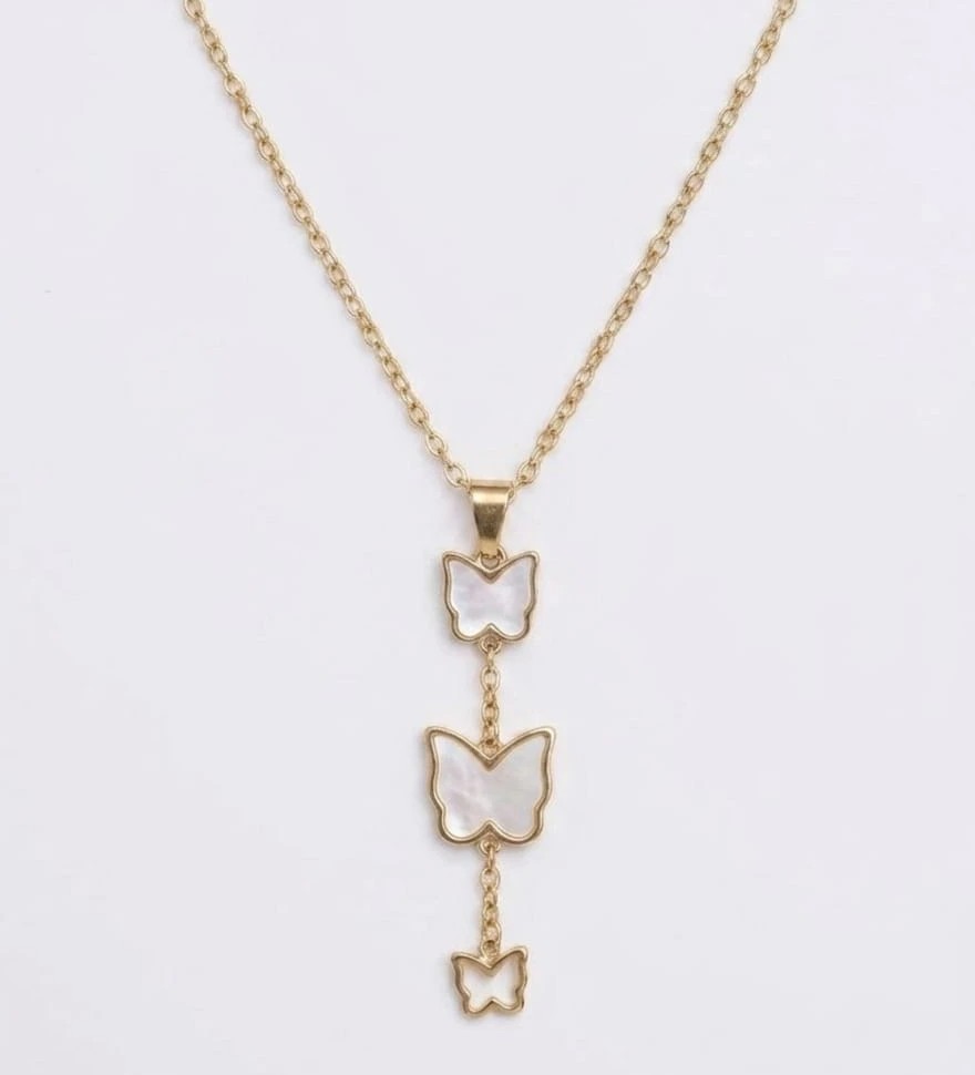 Triple Butterfly Necklace - Image 1