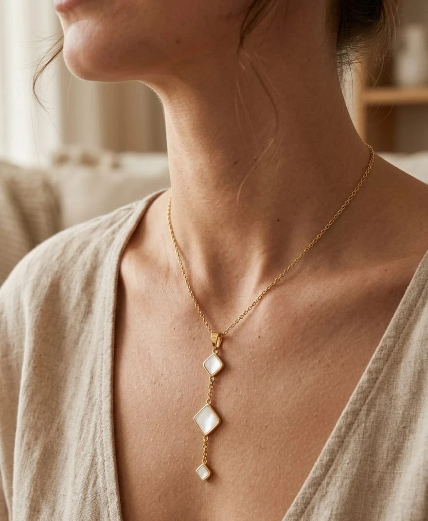 Triple Square Necklace thumbnail 2