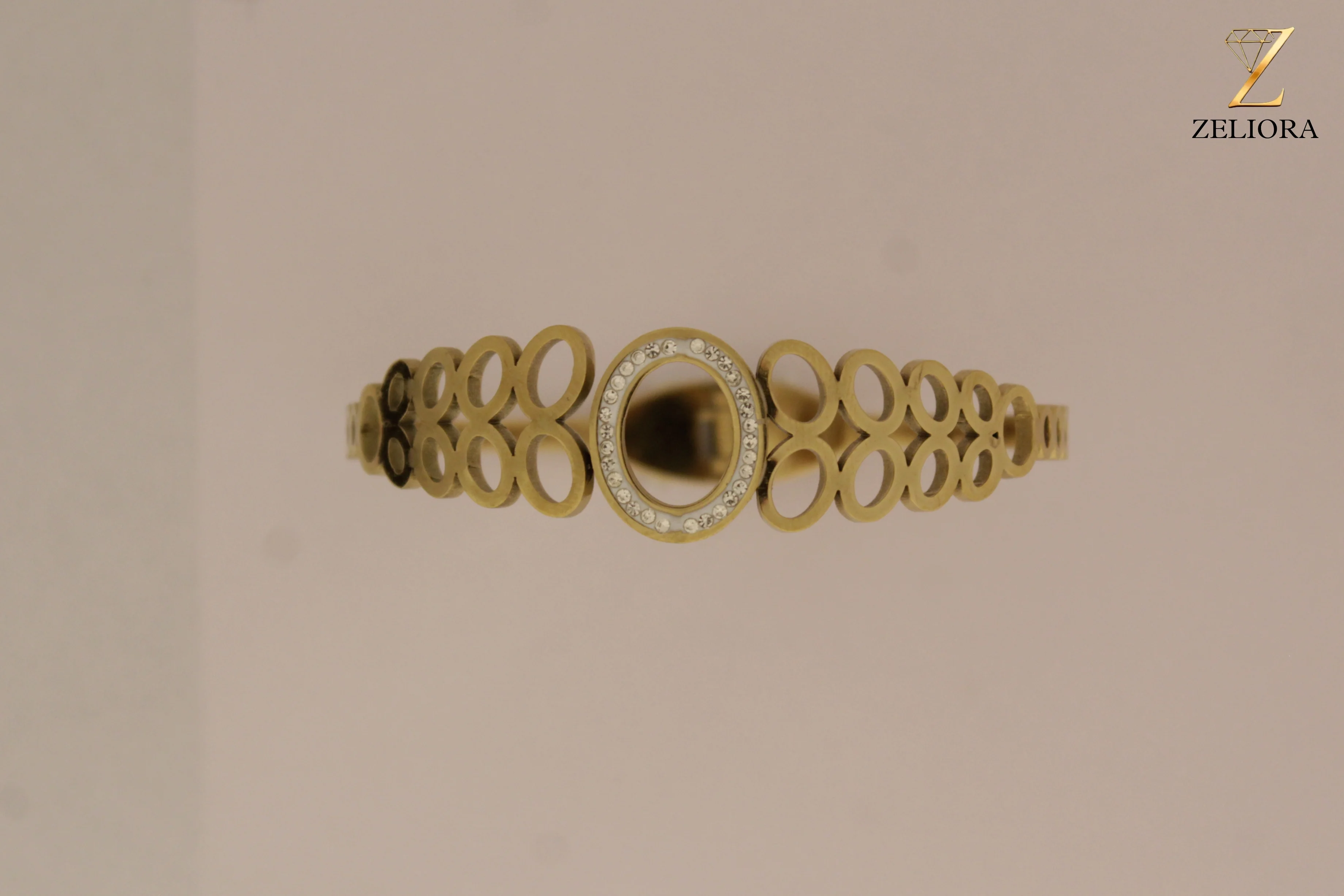 Bubble Style Gold Kada thumbnail 3