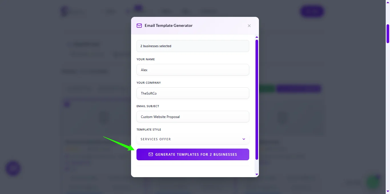 generating email templates