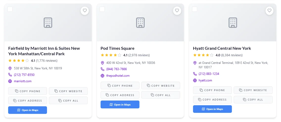 Search Results of leads Extractor