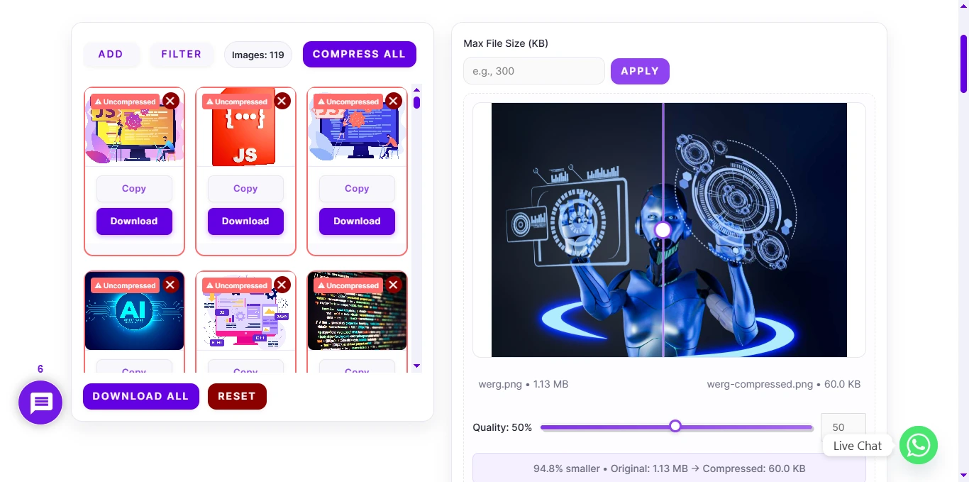Live Preview Section