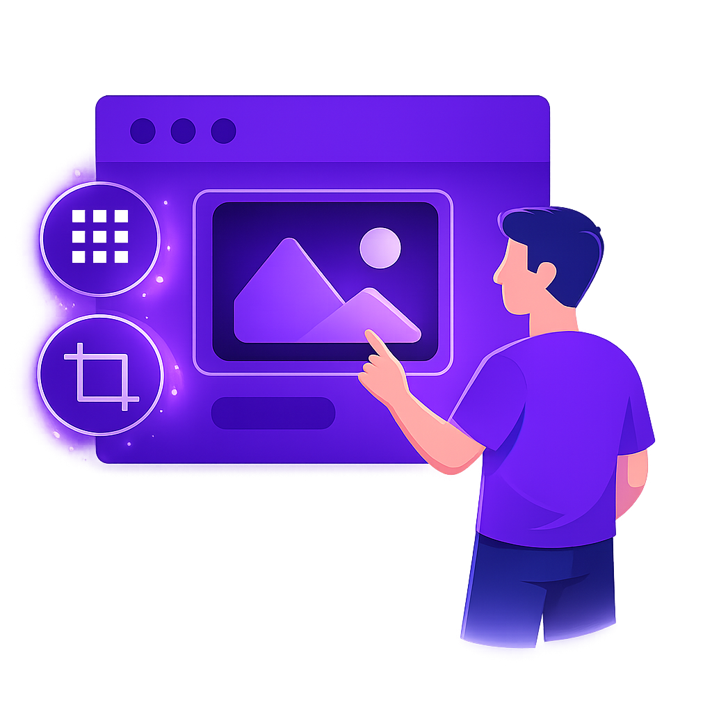 vector-graphics-of-colorful-web-page-with-man-touching-it