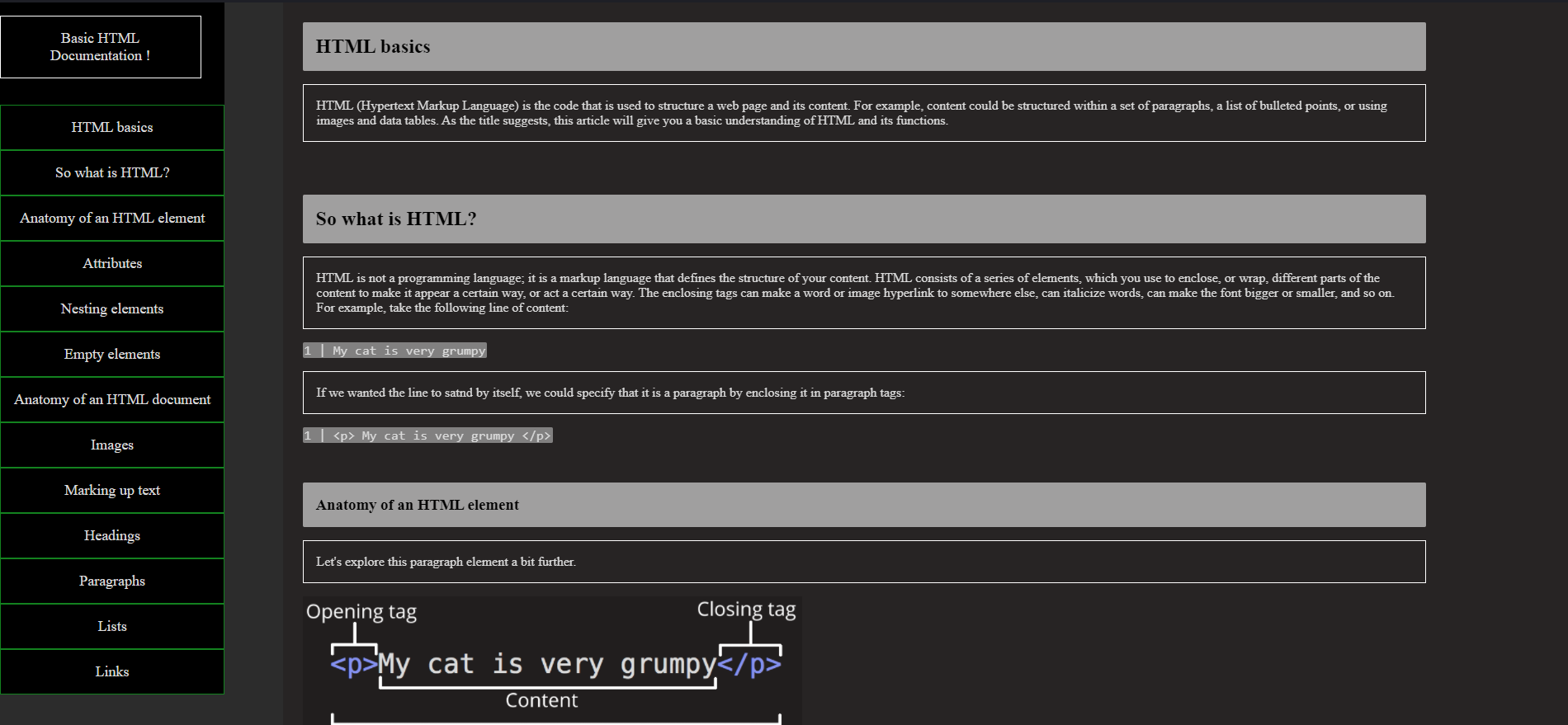 DocumentationPage