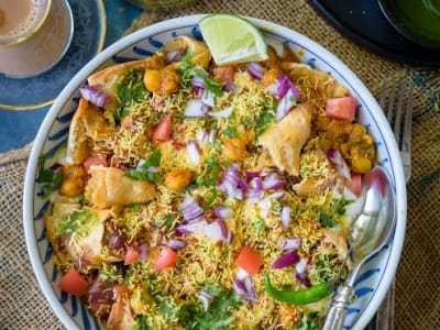 Samosa Chaat Half Plate