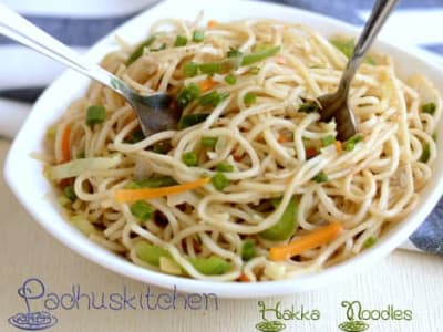 Veg Hakka Noodles (Whithout Souce) -Full