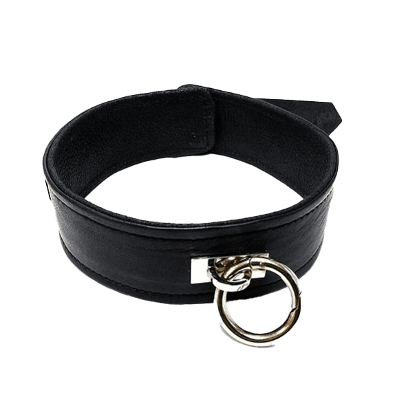 BDSM leather spiked collar and leash for men - choker o ring and removable  chain