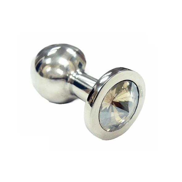 stainless steel butt plug with glass top