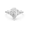 Pear Trilogy Ring - White Gold