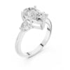 Pear Trilogy Ring - White Gold