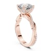 Cushion Cut Diamond Ring - Rose Gold
