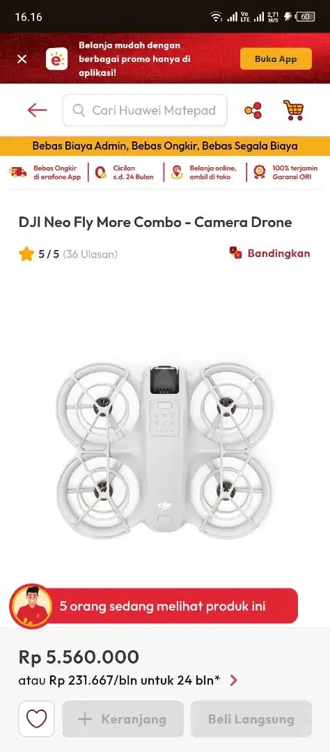 DJI NEO 2 Fly combo - Image 1 of 1