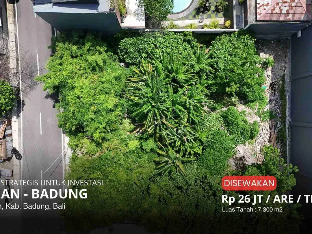 DISEWAKAN TANAH STRATEGIS INVESTASI BAGUS - LEGIAN BADUNG - Image 1 of 10