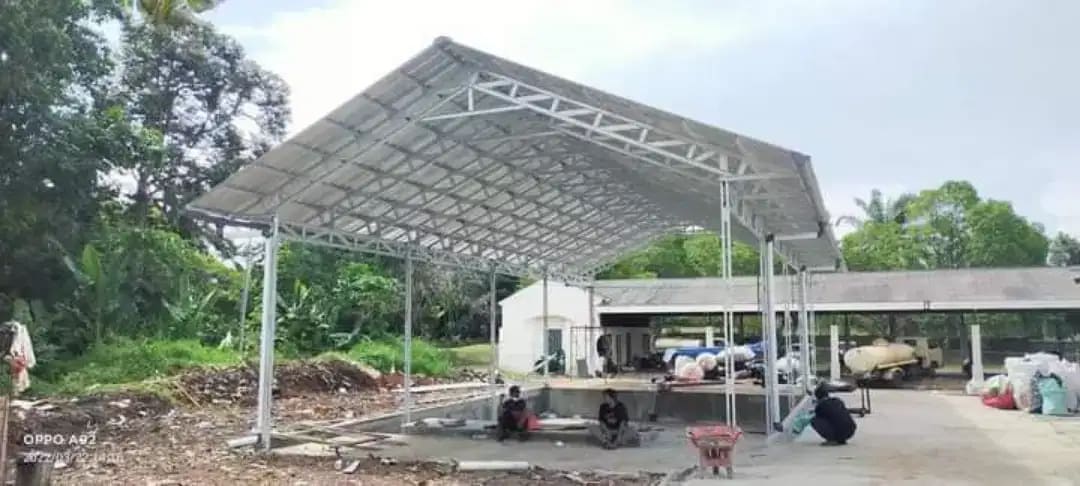 Kanopi baja ringan, Canopy besi hollo, Rangka baja ringan, plafon PVC - Image 1 of 10