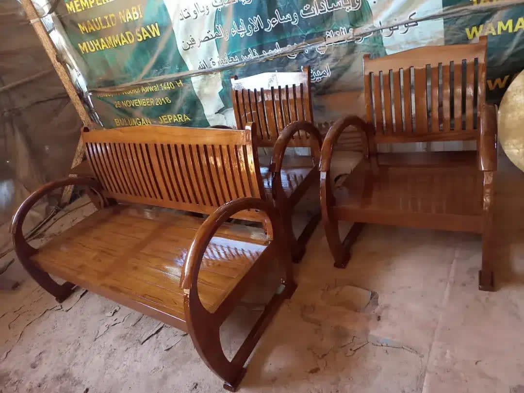 Set kursi sedan kayu jati bayar cod - Image 1 of 2