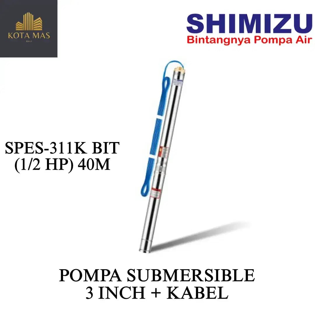 Pompa Air Celup Submersible Pump Shimizu 1/2 HP 3 Inch Kabel 40 Meter - Image 1 of 4