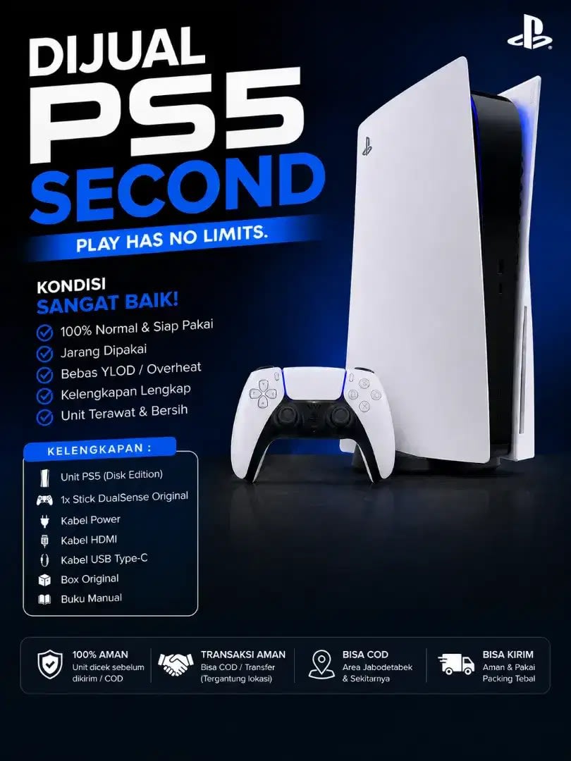 Dijual Ps5 disc second - Image 1 of 1