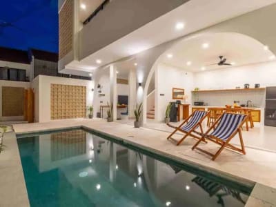 Modern minimalist 3 Bedroom Villa, Furnished, Strategic Location at Canggu Area, Near to the Beach - Thumbnail 2