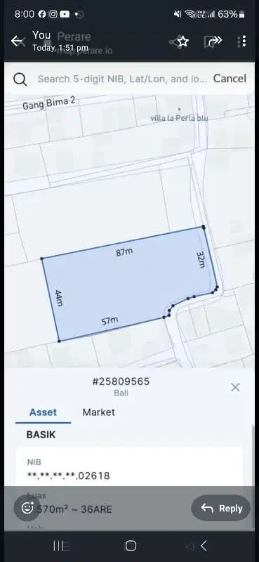 tanah kontrak zona pariwisata dekat pantai Double six legian - Thumbnail 9