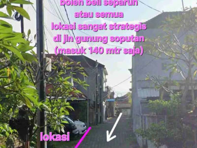 Jual tanah 192m2 x 2 di perumahan PURI TAMAN jln GUNUNG SOPUTAN area TEUKU UMAR BARAT padang sambian Denpasar Bali - Thumbnail 5