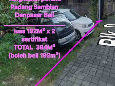 Jual tanah 192m2 x 2 di perumahan PURI TAMAN jln GUNUNG SOPUTAN area TEUKU UMAR BARAT padang sambian Denpasar Bali - Thumbnail 7