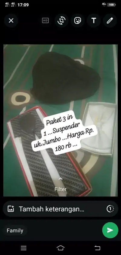 Suspender + Dasi kupu + Topi Pria Wanita dewasa - Thumbnail 2