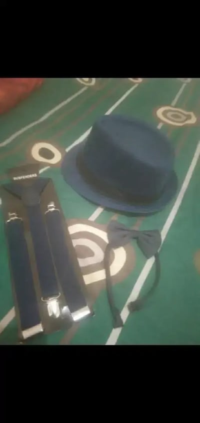 Suspender + Dasi kupu + Topi Pria Wanita dewasa - Thumbnail 5