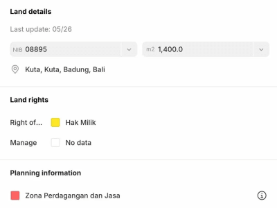 TANAH PREMIUM BONUS BANGUNAN EX HOTEL BINTANG 3 DI JL RAYA LEGIAN DEKAT PANTAI KUTA - Thumbnail 3