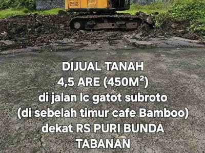 DIJUAL TANAH LC 4,5 are kawasan kuliner kediri tabanan - Thumbnail 5