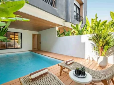 Freehold Brand New Villa Lantai I dengan Struktur bangunan lantai II Location : Canggu Tumbakbayuh, Bali - Thumbnail 1