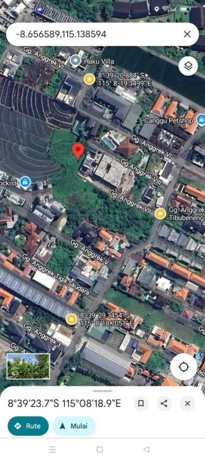 Tanah Full View Sawah Dekat Pantai Berawa Canggu Bali - Thumbnail 6