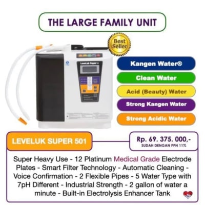Mesin kangen water laveluk super501 second mulus free pompa 12plat - Thumbnail 3
