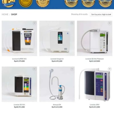 Mesin kangen water Jrlv baru segel 4plat best alkali - Thumbnail 4