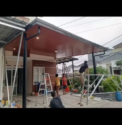 Kanopi baja ringan atap alderon single plus plafon pvc - Thumbnail 8