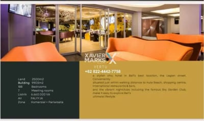 Di jual Hotel Bintang 4 di Legian Bali - Thumbnail 6
