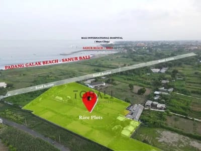 DISEWAKAN TANAH PREMIUM OCEAN VIEW DI PADANG GALAK BEACH - SANUR BALI - Thumbnail 5