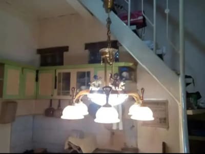 Jual Lampu Gantung Langka Antik,Kondisi Mulus,KUNINGAN,Kaca Tebal - Thumbnail 5