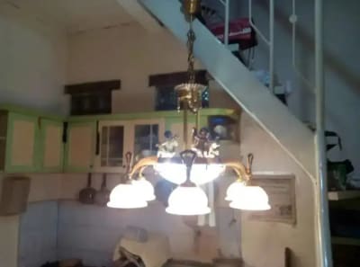 Jual Lampu Gantung Langka Antik,Kondisi Mulus,KUNINGAN,Kaca Tebal - Thumbnail 2