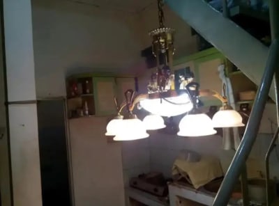 Jual Lampu Gantung Langka Antik,Kondisi Mulus,KUNINGAN,Kaca Tebal - Thumbnail 10