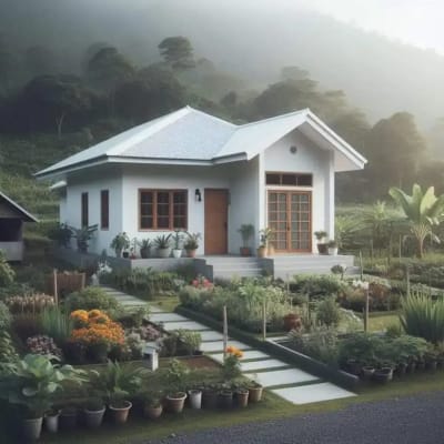 Kanopi baja ringan, Canopy besi hollo, rangka baja ringan, plafon PVC - Thumbnail 3