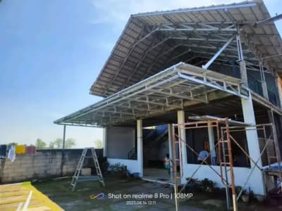 Kanopi baja ringan, Canopy besi hollo, rangka baja ringan, plafon PVC - Thumbnail 5