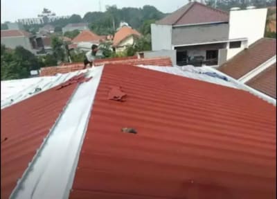 Kanopi baja ringan, Canopy besi hollo, rangka baja ringan, plafon PVC - Thumbnail 4
