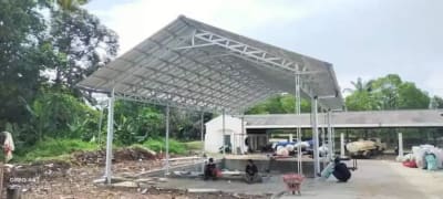 Kanopi baja ringan, Canopy besi hollo, Rangka baja ringan, plafon PVC - Thumbnail 1
