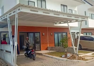 Kanopi baja ringan, Canopy besi hollo, Rangka baja ringan, plafon PVC - Thumbnail 6
