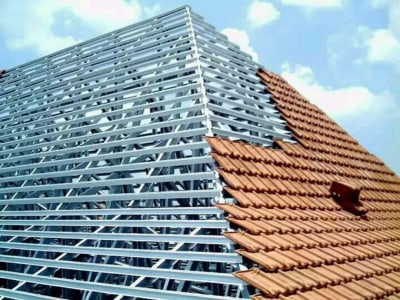 Kanopi baja ringan, Canopy besi hollo, Rangka baja ringan, plafon PVC - Thumbnail 3