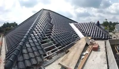 Kanopi baja ringan, Canopy besi hollo, Rangka baja ringan, plafon PVC - Thumbnail 10