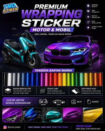 wrapping sticker mobil &amp; motor, - Thumbnail 1