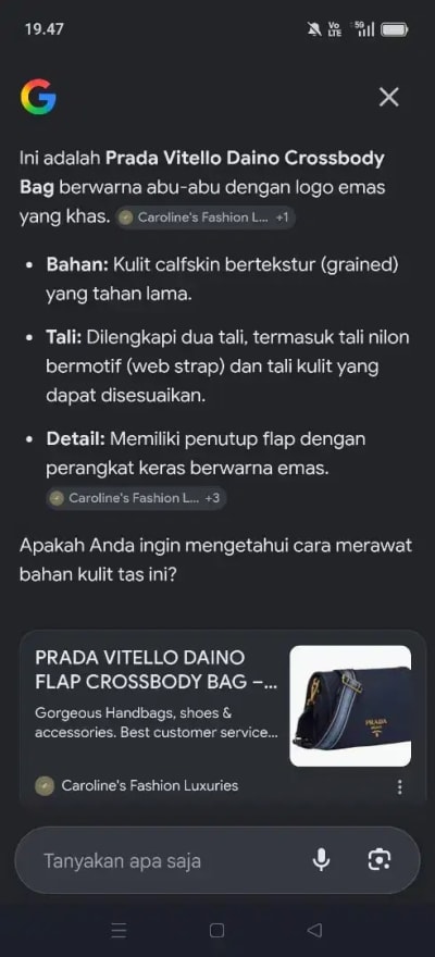 Tas Prada preloved Orian spt bru - Thumbnail 2