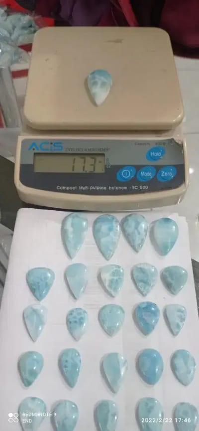 batu natural larimar - Thumbnail 3