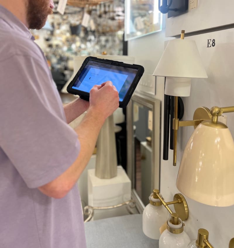 Showroom Ignite lighting catalog and inventory view